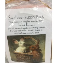 Sarafina Needle Felting Kit Basket Bunnies